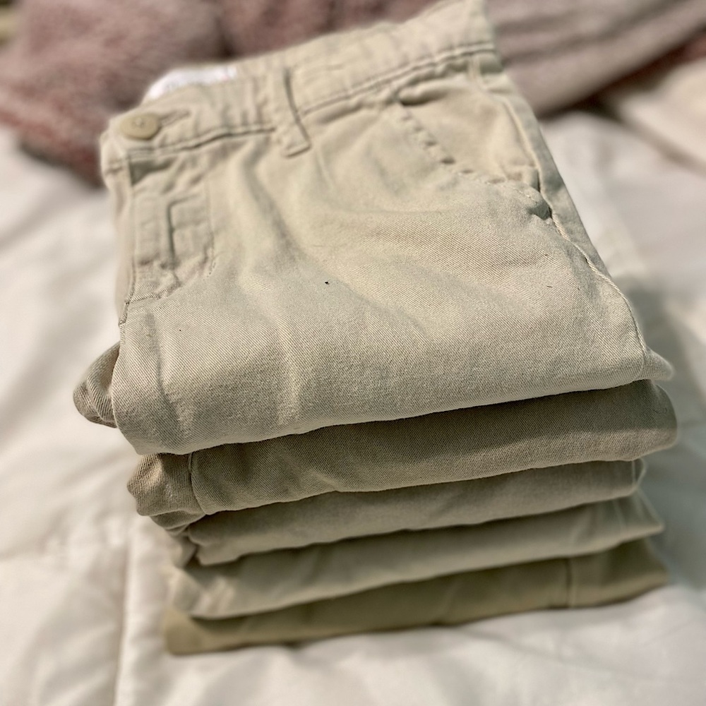 Girls Khaki Pants & Shorts Bundle